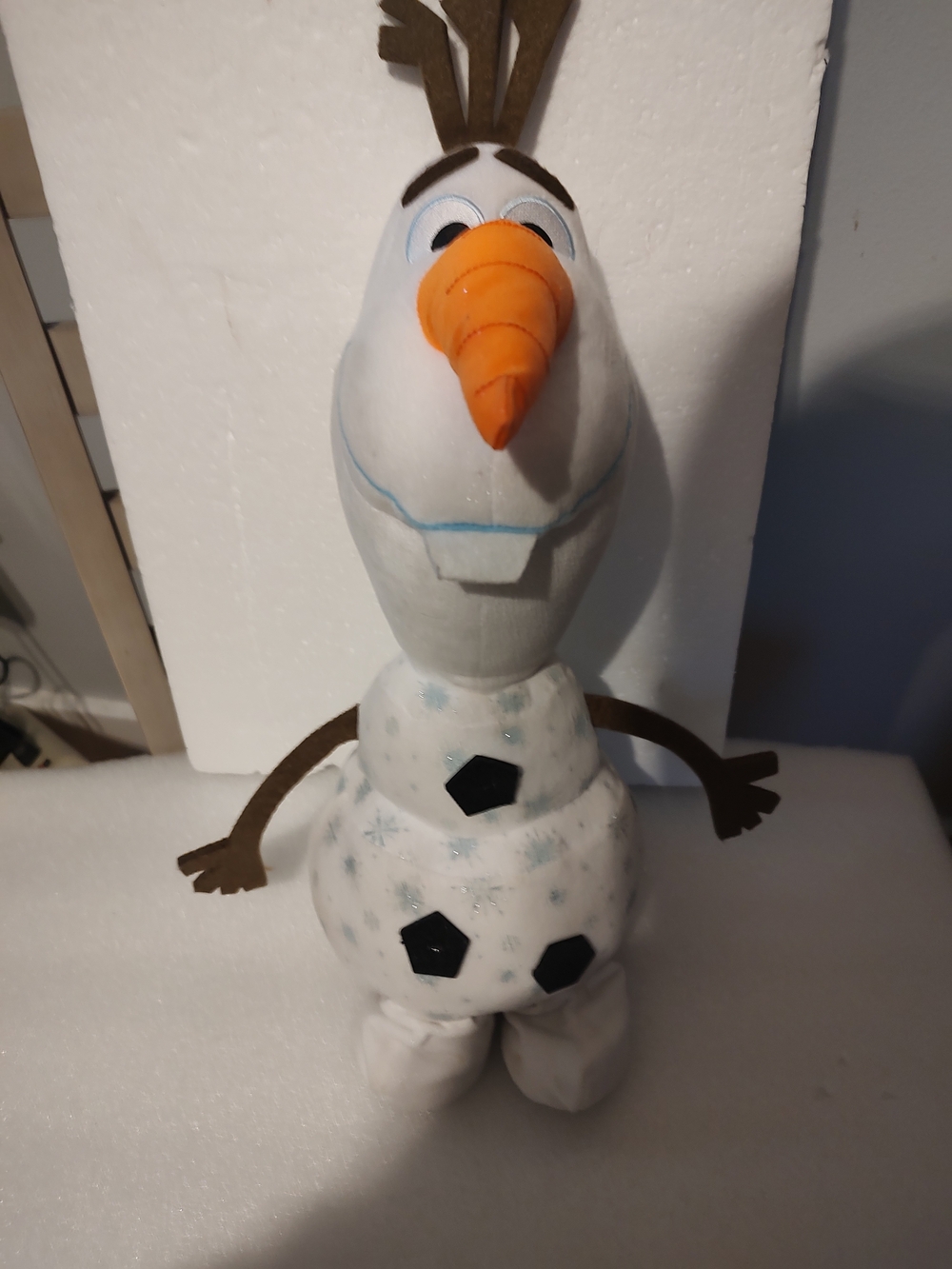 Disney Olaf Plush Snowman Toy - White, Orange, Brown, Black